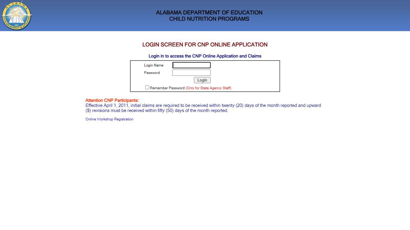 Alabama Department of Education, Child Nutrition Programs